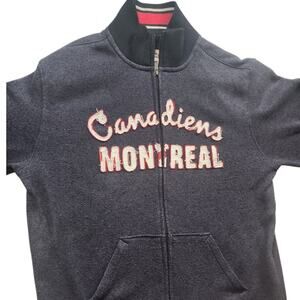 CCM Montreal Canadiens NHL Full Zip Jacket Mens Medium Vintage Pro OK’d Hockey